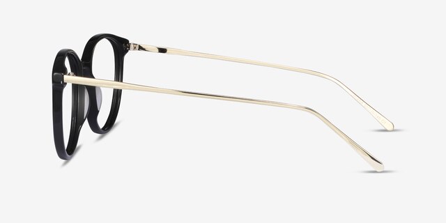 Oriana Black Acetate-metalEyeglass Frames from EyeBuyDirect, Side View