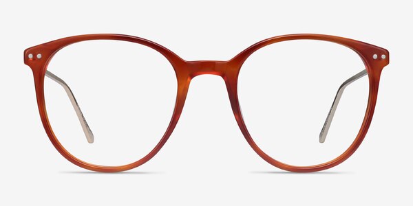 Oriana Orange Acetate-metal Montures de lunettes de vue