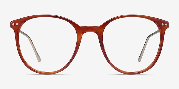 Oriana Orange Acetate-metal Eyeglass Frames