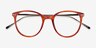 Oriana Orange Acetate-metalEyeglass Frames from EyeBuyDirect, Closed View