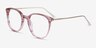 Oriana Pink Acetate-metalEyeglass Frames from EyeBuyDirect, Angle View