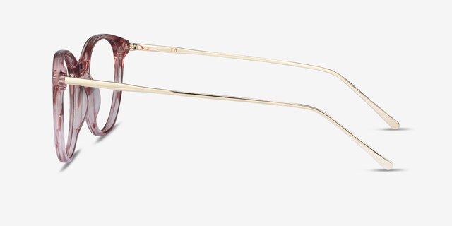 Oriana Pink Acetate-metalEyeglass Frames from EyeBuyDirect, Side View