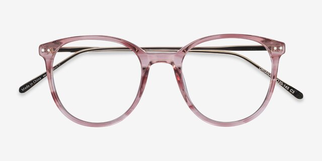 Oriana Pink Acetate-metalEyeglass Frames from EyeBuyDirect, Closed View