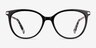 Attitude Black Acetate-metalEyeglass Frames from EyeBuyDirect, Front View