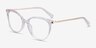 Attitude Clear Acetate-metalEyeglass Frames from EyeBuyDirect, Angle View