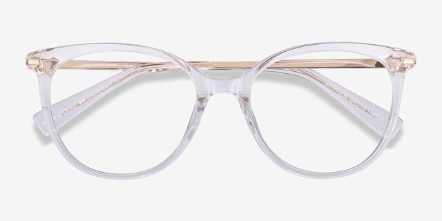 Attitude Clear Acetate-metalEyeglass Frames from EyeBuyDirect, Closed View