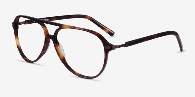 Viento Warm Tortoise AcétateMontures de lunettes de vue d'EyeBuyDirect, Vue d'Angle