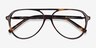 Viento Warm Tortoise AcétateMontures de lunettes de vue d'EyeBuyDirect, Vue Rapprochée