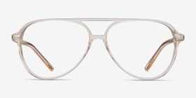 Viento Clear Yellow Acétate Montures de lunettes de vue d'EyeBuyDirect, Vue de Face