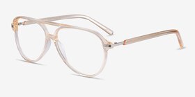 Viento Clear Yellow Acétate Montures de lunettes de vue d'EyeBuyDirect, Vue d'Angle