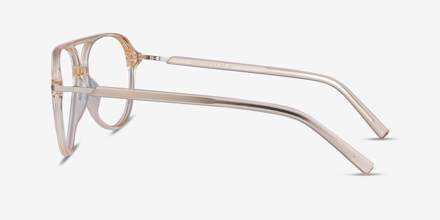 Viento Clear Yellow AcétateMontures de lunettes de vue d'EyeBuyDirect, Vue de Côté