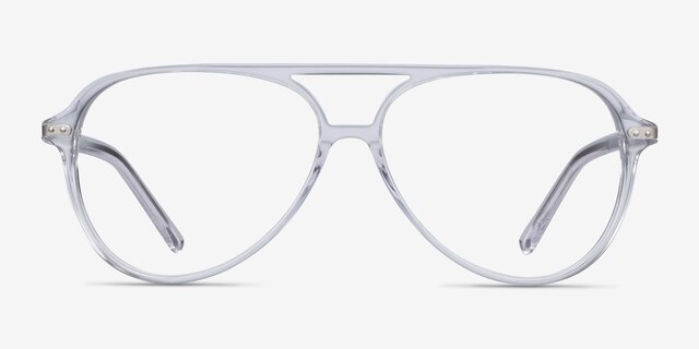 Viento Transparent AcétateMontures de lunettes de vue d'EyeBuyDirect, Vue de Face