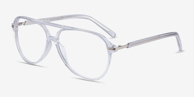 Viento Transparent AcétateMontures de lunettes de vue d'EyeBuyDirect, Vue d'Angle