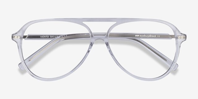 Viento Transparent AcétateMontures de lunettes de vue d'EyeBuyDirect, Vue Rapprochée