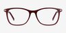 Field Burgundy Acetate-metalEyeglass Frames from EyeBuyDirect, Front View