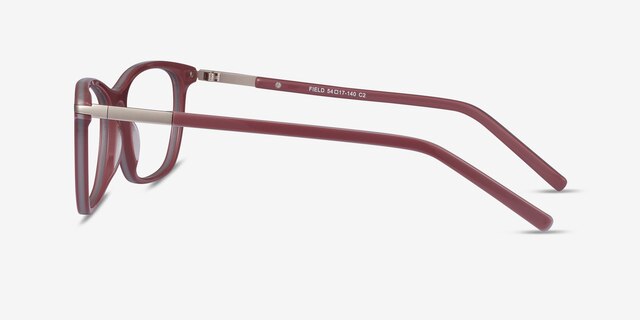 Field Pink Acetate-metalEyeglass Frames from EyeBuyDirect, Side View