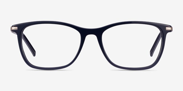 Field Navy Acetate-metalEyeglass Frames from EyeBuyDirect, Front View