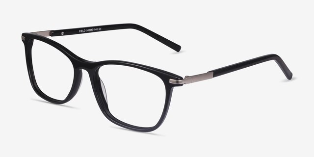 Field Black Acetate-metalEyeglass Frames from EyeBuyDirect, Angle View