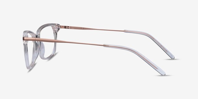 Forward Transparent Acetate-metalMontures de lunettes de vue d'EyeBuyDirect, Vue de Côté