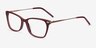 Forward Burgundy Acetate-metalEyeglass Frames from EyeBuyDirect, Angle View