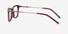 Forward Burgundy Acetate-metalEyeglass Frames from EyeBuyDirect, Side View