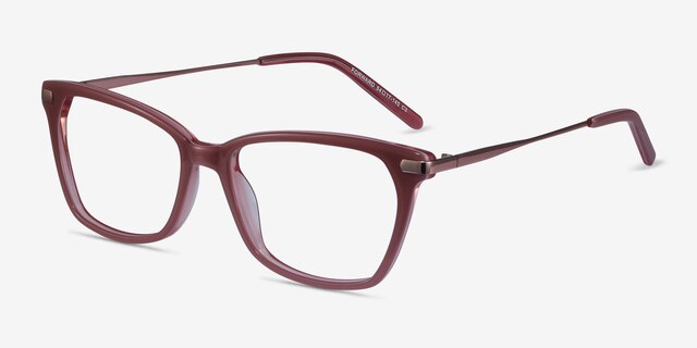 Forward Rose Acetate-metalMontures de lunettes de vue d'EyeBuyDirect, Vue d'Angle