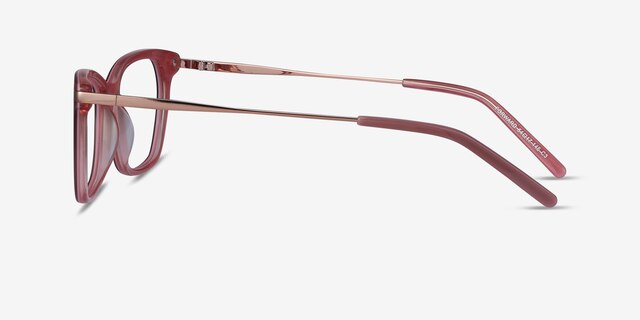 Forward Rose Acetate-metalMontures de lunettes de vue d'EyeBuyDirect, Vue de Côté