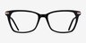 Forward Black Acetate-metalEyeglass Frames from EyeBuyDirect, Front View