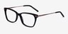 Forward Black Acetate-metalEyeglass Frames from EyeBuyDirect, Angle View