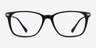Plaza Black Acetate-metalEyeglass Frames from EyeBuyDirect, Front View