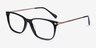 Plaza Black Acetate-metalEyeglass Frames from EyeBuyDirect, Angle View