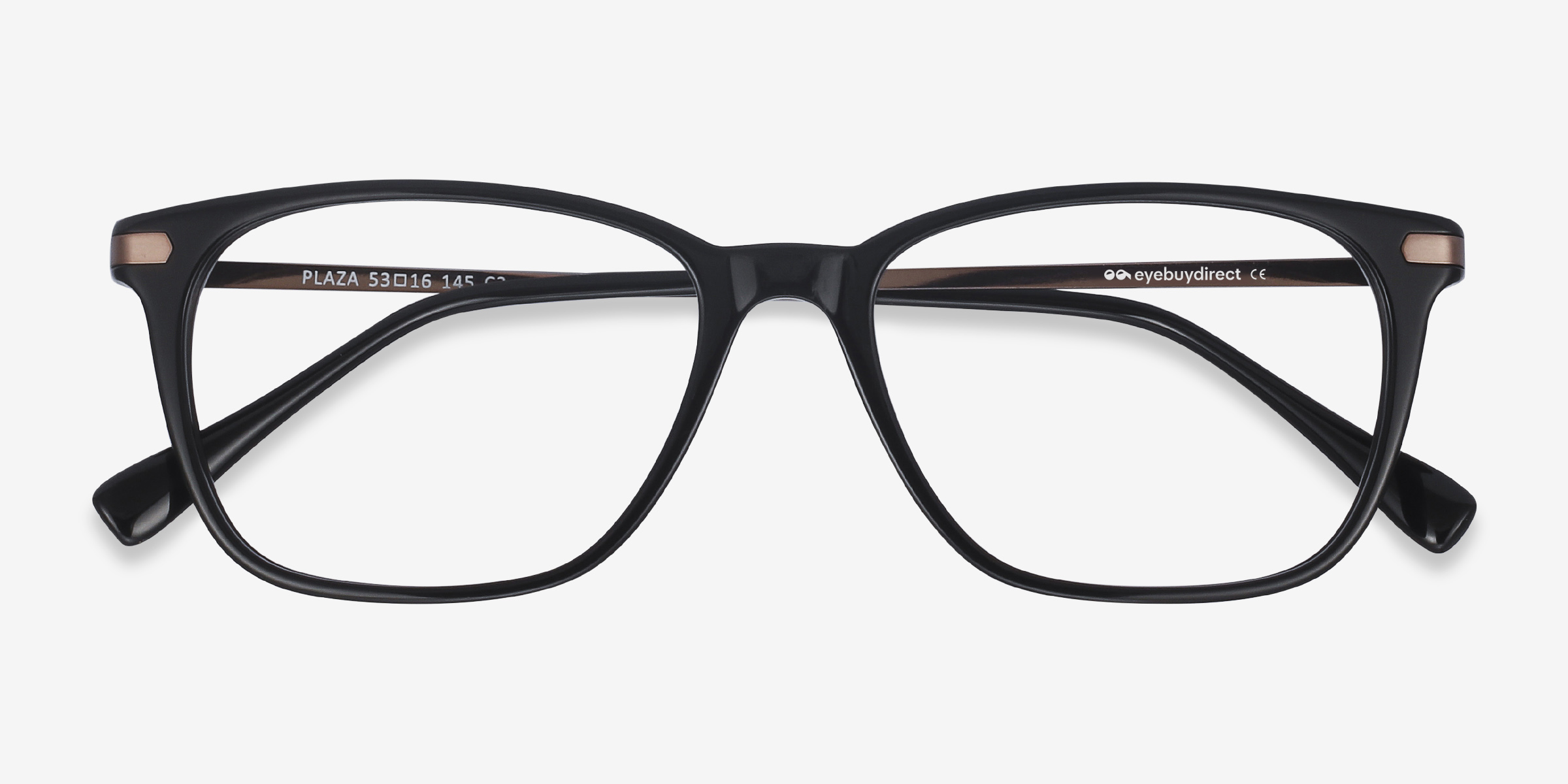 Plaza Rectangle Black Full Rim Eyeglasses Eyebuydirect Canada
