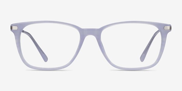 Plaza Purple Striped Acetate-metal Montures de lunettes de vue