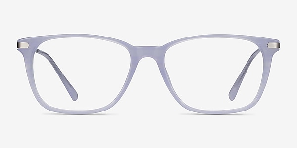 Plaza Purple Striped Acetate-metal Montures de lunettes de vue