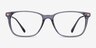 Plaza Gray Acetate-metalEyeglass Frames from EyeBuyDirect, Front View