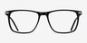 Envision Noir Acetate-metalMontures de lunettes de vue d'EyeBuyDirect, Vue de Face