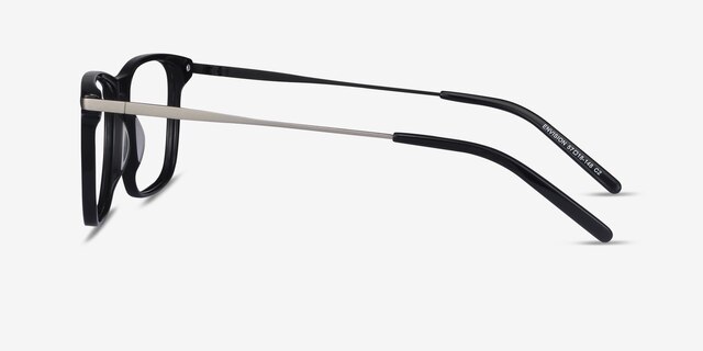 Envision Noir Acetate-metalMontures de lunettes de vue d'EyeBuyDirect, Vue de Côté