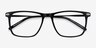 Envision Noir Acetate-metalMontures de lunettes de vue d'EyeBuyDirect, Vue Rapprochée