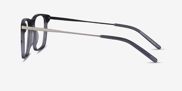 Envision Gris Acetate-metalMontures de lunettes de vue d'EyeBuyDirect, Vue de Côté