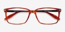 Hayday Blood Orange Acetate-metalEyeglass Frames from EyeBuyDirect, Closed View