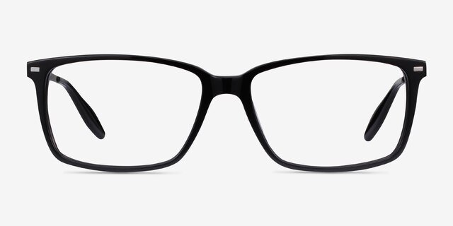 Hayday Noir Acetate-metalMontures de lunettes de vue d'EyeBuyDirect, Vue de Face
