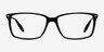 Hayday Noir Acetate-metalMontures de lunettes de vue d'EyeBuyDirect, Vue de Face