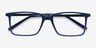 Haptic Blue Acetate-metalEyeglass Frames from EyeBuyDirect, Closed View