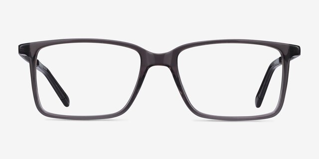 Haptic Gray Acetate-metalEyeglass Frames from EyeBuyDirect, Front View