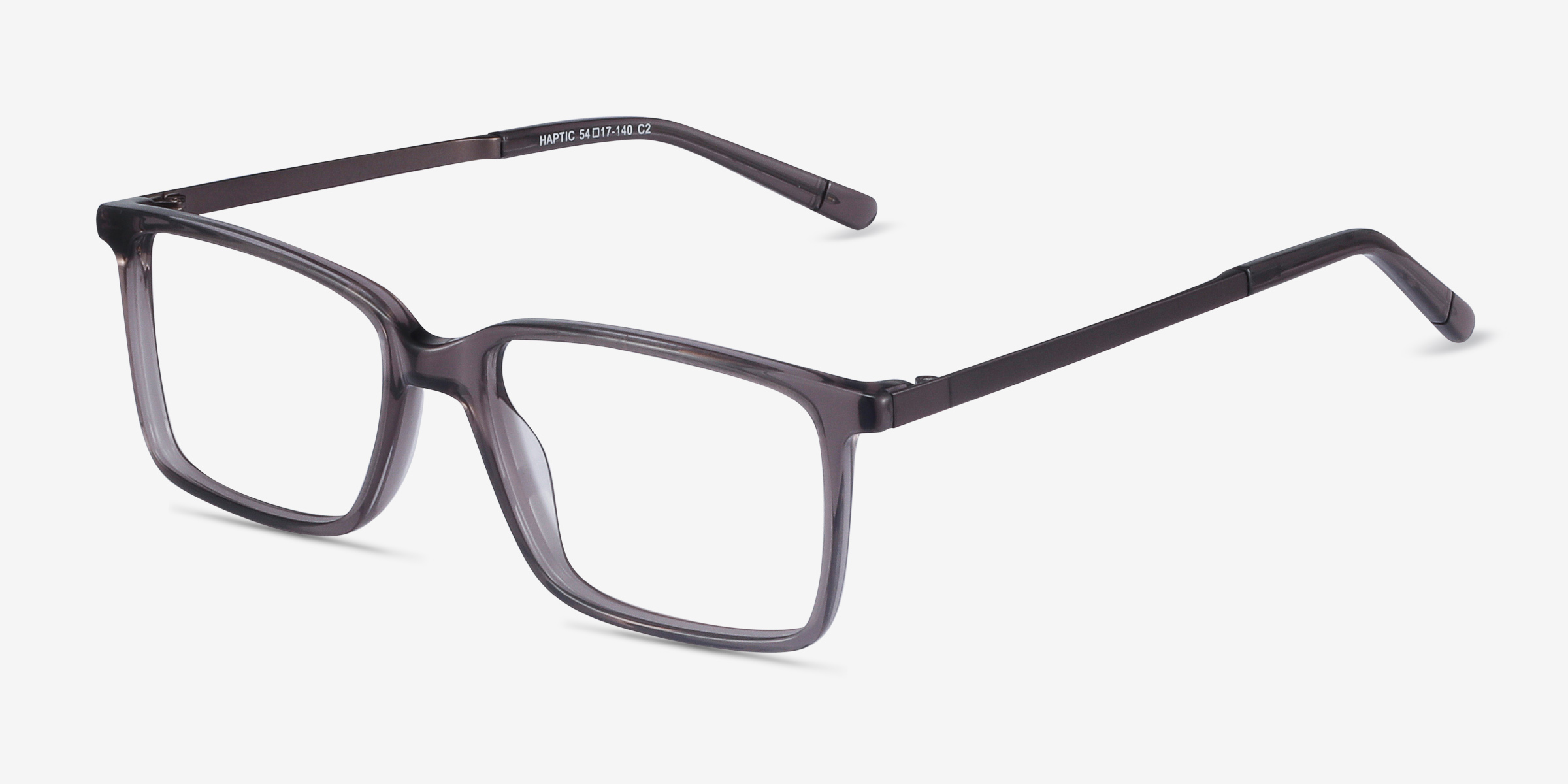 Haptic Rectangle Gray Full Rim Eyeglasses Eyebuydirect