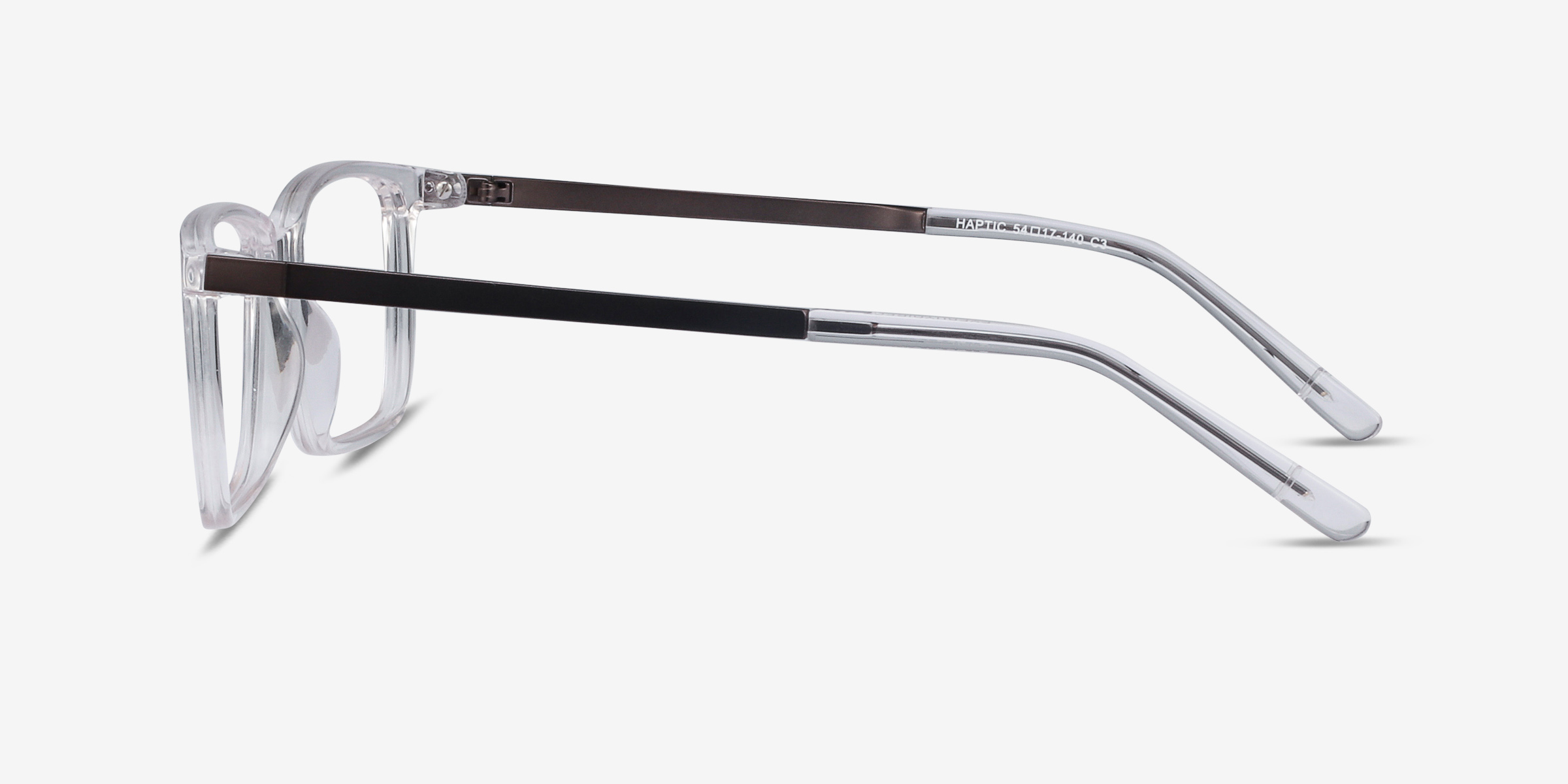 Haptic Rectangle Clear Full Rim Eyeglasses | Eyebuydirect Canada
