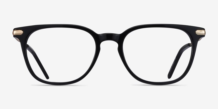 Therefore Noir Acetate-metal Montures de lunettes de vue d'EyeBuyDirect
