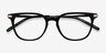 Therefore Noir Acetate-metalMontures de lunettes de vue d'EyeBuyDirect, Vue Rapprochée