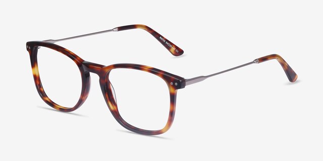 Ratio Tortoise Acetate-metalEyeglass Frames from EyeBuyDirect, Angle View