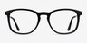 Ratio Black Acetate-metalEyeglass Frames from EyeBuyDirect, Front View